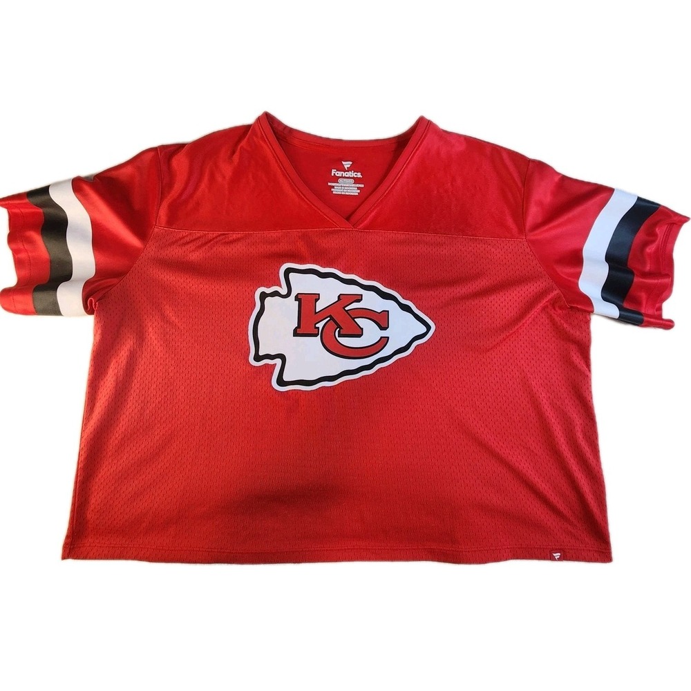 FANATICS Kansas City Chiefs Crop Jersey Shirt NFL Womens XL Blank Back Swifties